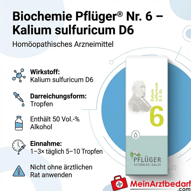 Biochemie Pflüger Nr. 6 Kalium sulfuricum D6 Tropfen 30 ml
