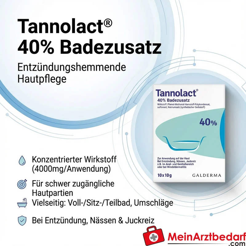 Tannolact® 40% Badezusatz 4000 mg Phenolsulfonsäure‑Phenol‑Urea‑Formaldehyd‑Natriumsalz pro Anwendung