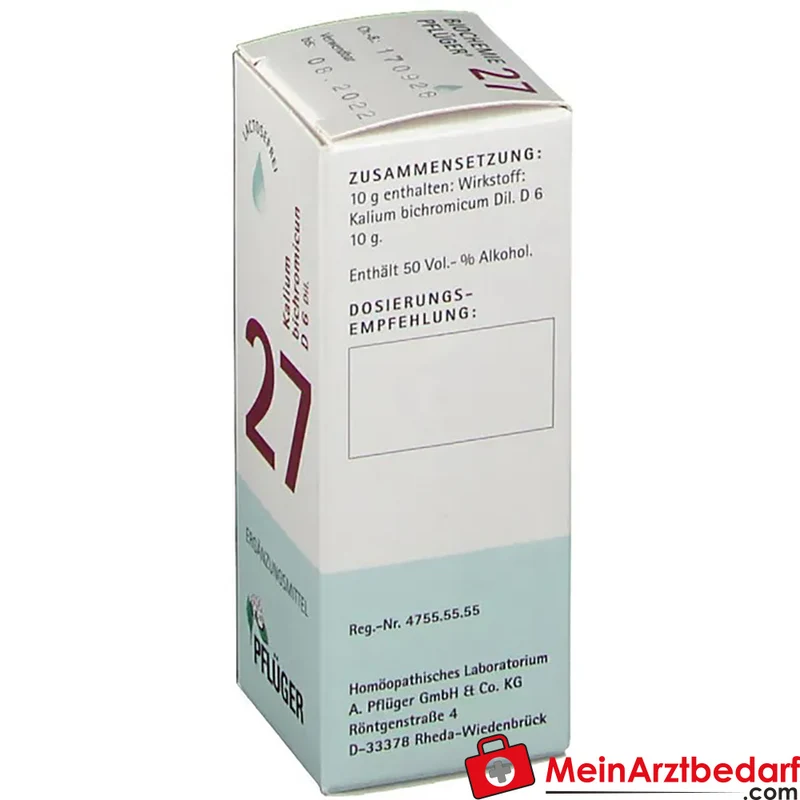 Biochemie Pflüger 27 Kalium bichromicum D6 Tropfen 30 ml