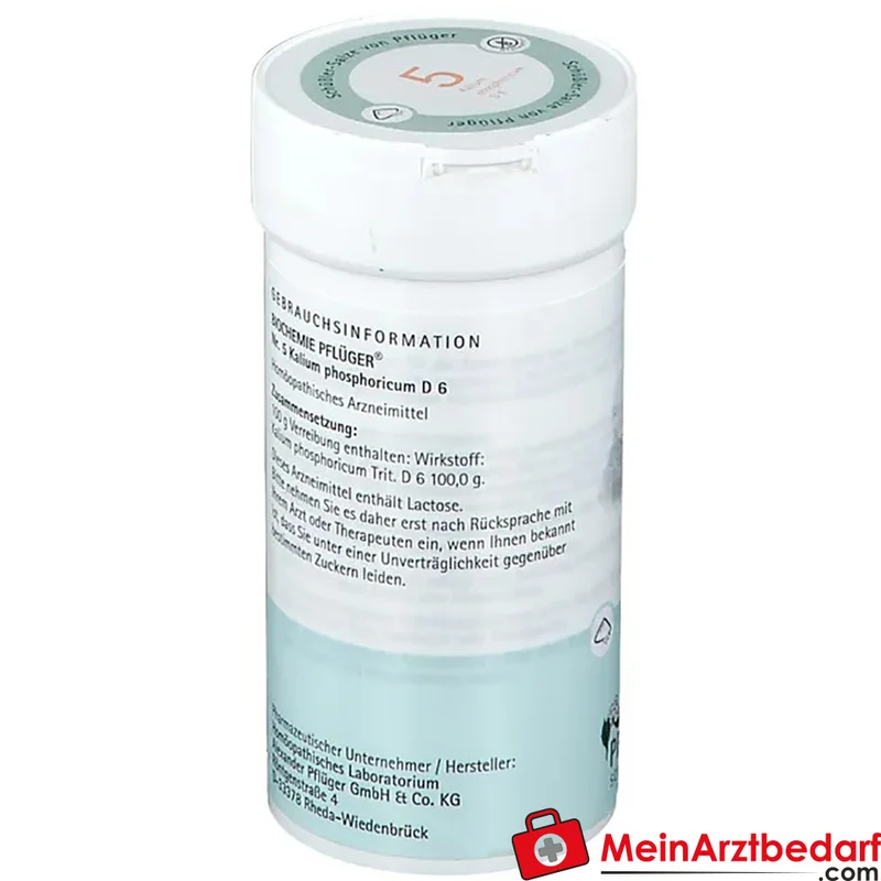 Pflüger Biochemie Nr. 5 Kalium phosphoricum D6 Pulver, 100 g