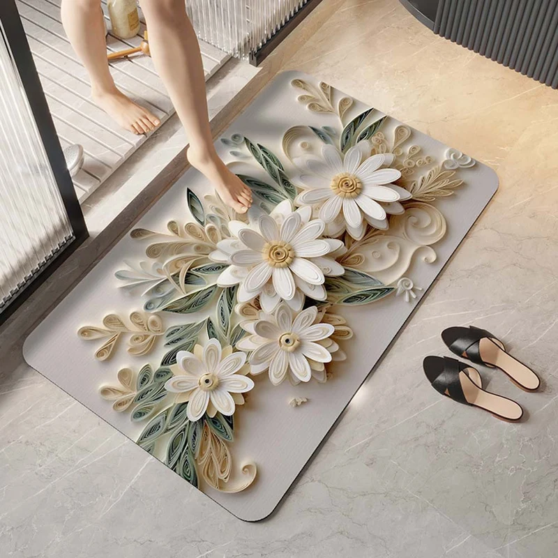 Elegante florale Design-Komfortmatte