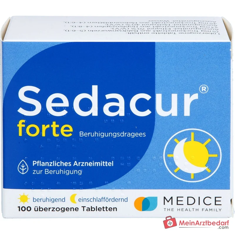 Sedacur forte Baldrian 75 mg Melisse 45 mg Hopfen 23 mg Dragees, 100 St.
