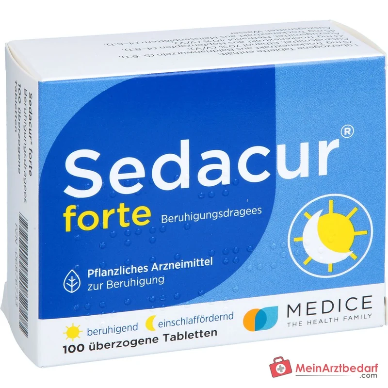 Sedacur forte Baldrian 75 mg Melisse 45 mg Hopfen 23 mg Dragees, 100 St.