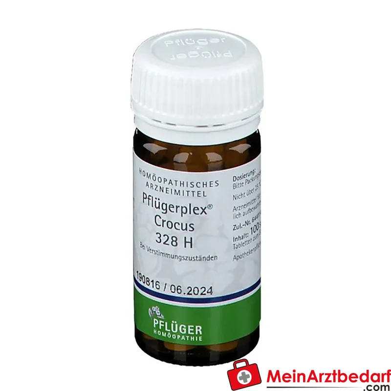 Pflügerplex Crocus 328 H Tabletten 100 St homöopathisches Arzneimittel, Wirkstoffe je 50 mg