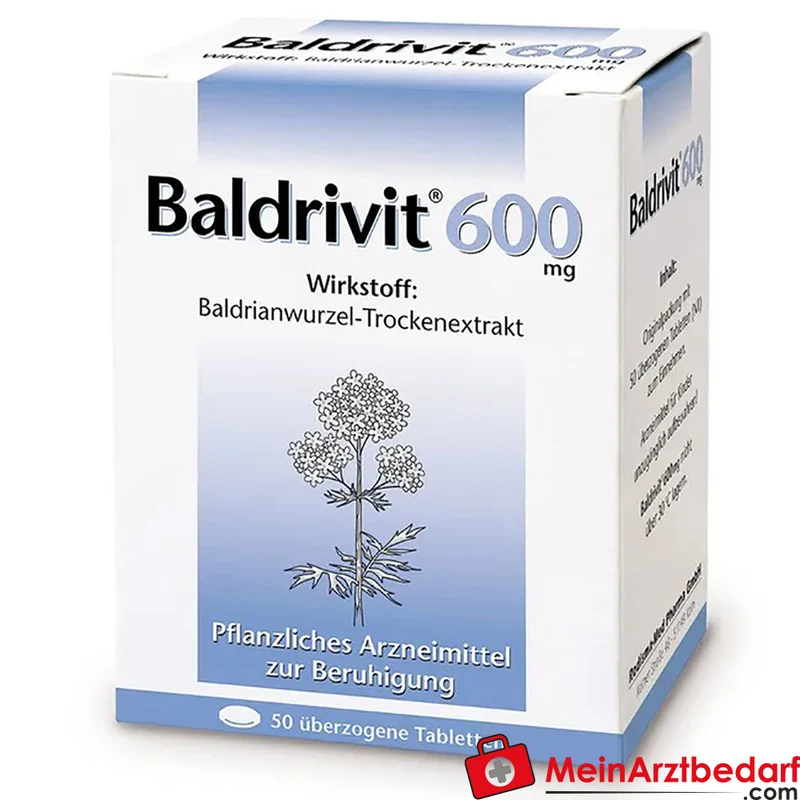Baldrivit 600 mg Tabletten pflanzliches Arzneimittel bei nervöser Unruhe und Einschlafstörungen