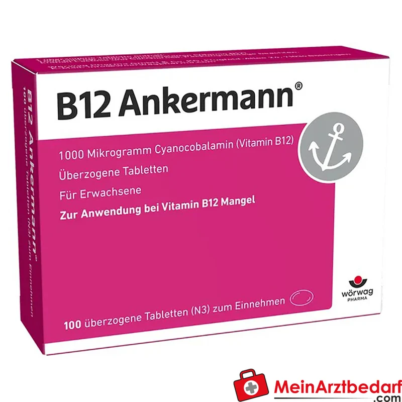 Ankermann B12 Tabletten 1000 µg Cyanocobalamin