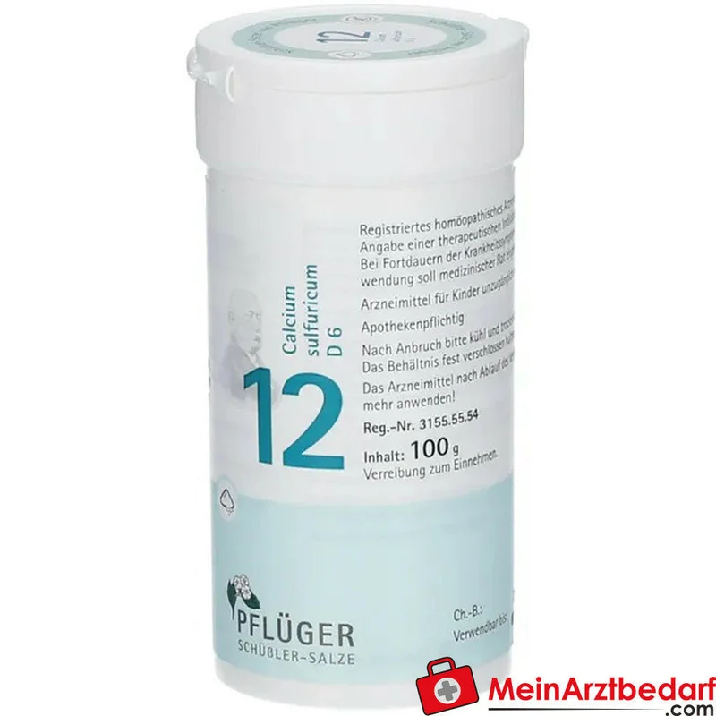 Pflüger Biochemie Nr. 12 Calcium sulfuricum D6 Pulver, 100 g