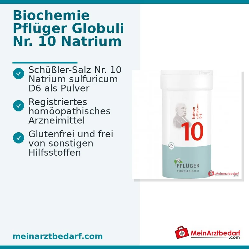 Biochemie Pflüger Nr. 10 Natrium sulfuricum D6 Pulver 1000 mg
