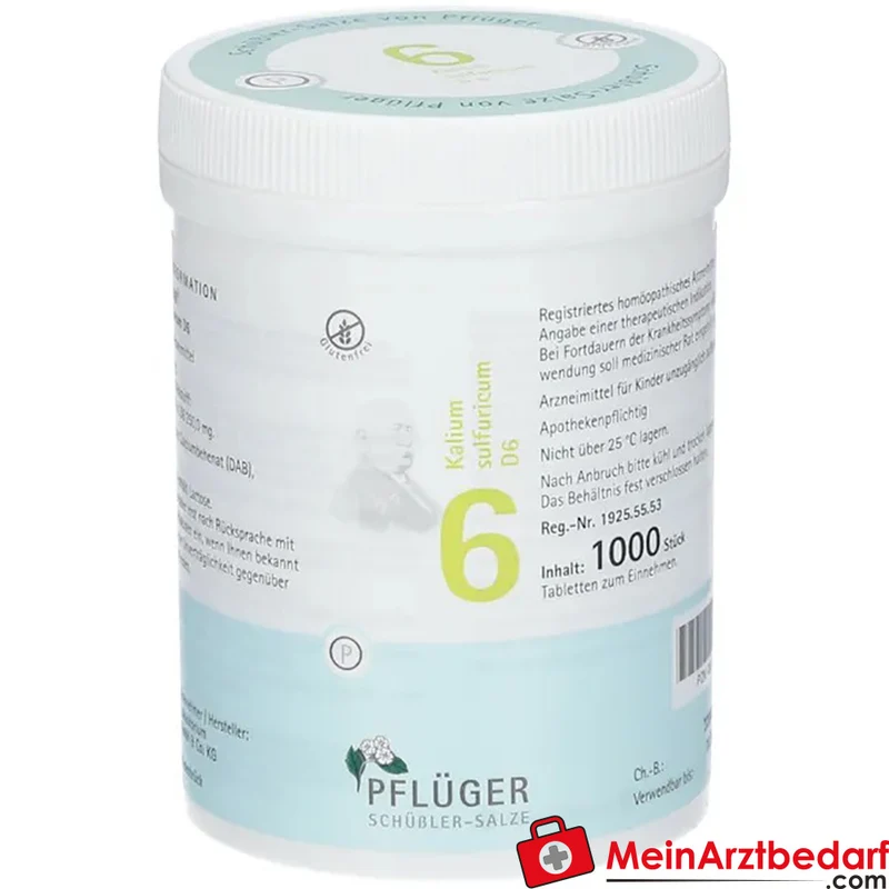 Biochemie Pflüger Nr. 6 Kalium sulfuricum D6 250 mg Tabletten