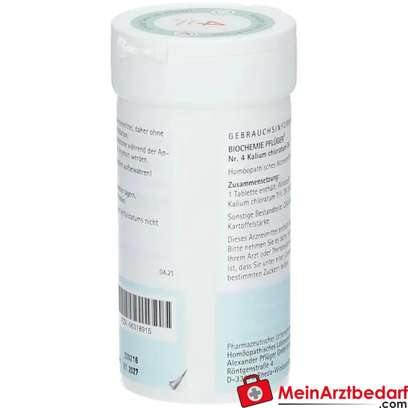 Biochemie Pflüger Nr. 4 Kalium chloratum D6 Tabletten 100 Stück