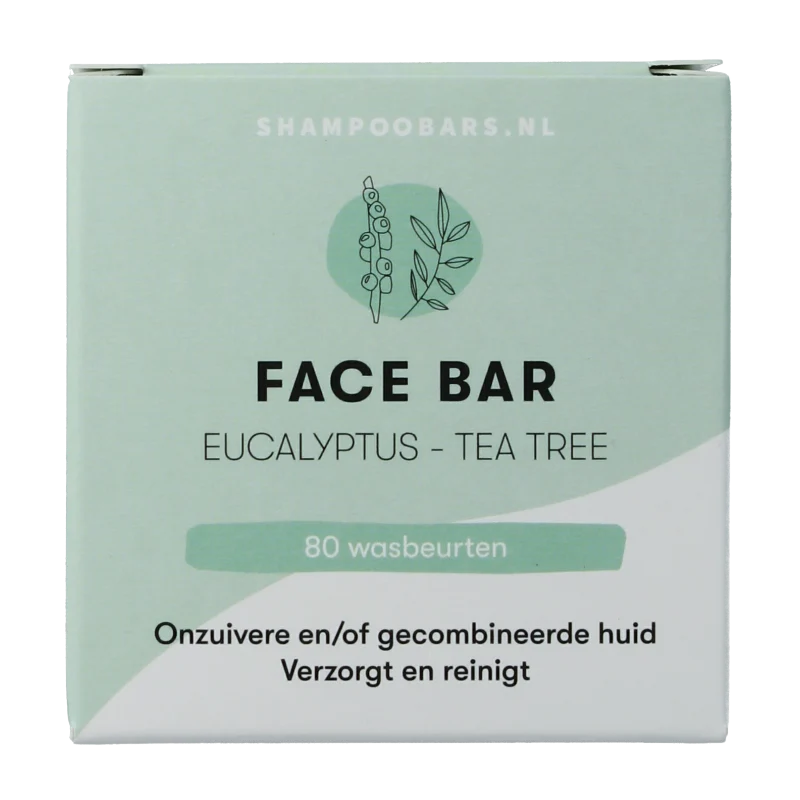 Shampoobars Face bar eucalyptus & tea tree 60 gram