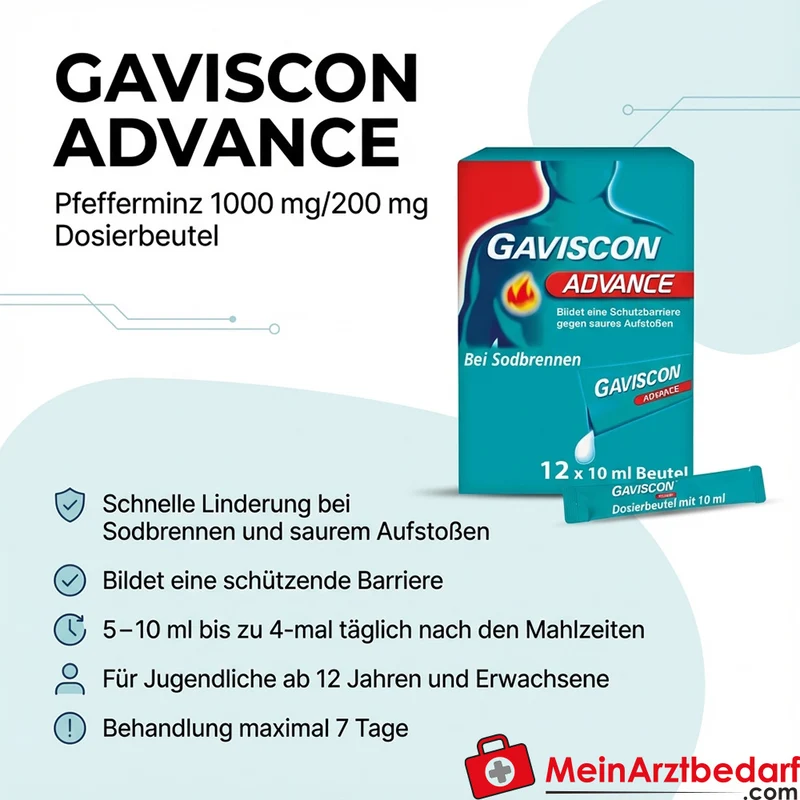 Gaviscon Advance Pfefferminz 1000 mg/200 mg Dosierbeutel