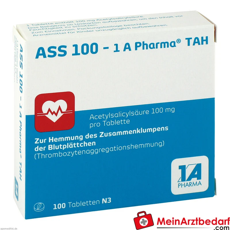 1A Pharma ASS 100 mg Tabletten Packung