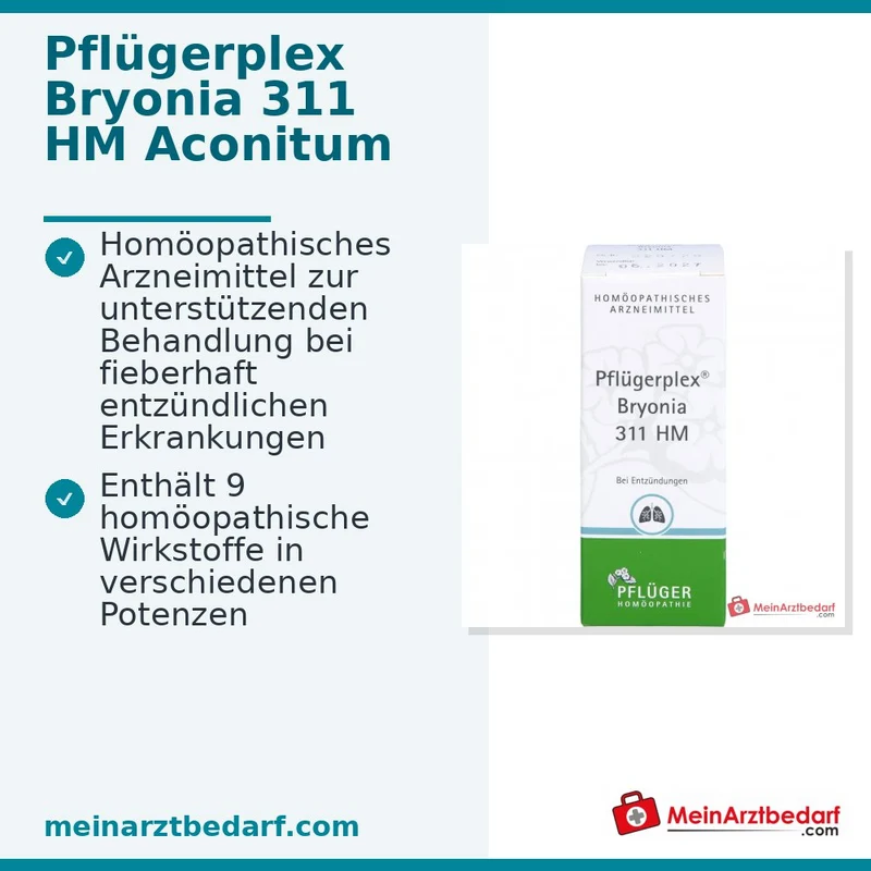 Pflügerplex Bryonia 311 HM (Bryonia, Euphrasia, Belladonna) Tabletten 100 Stück
