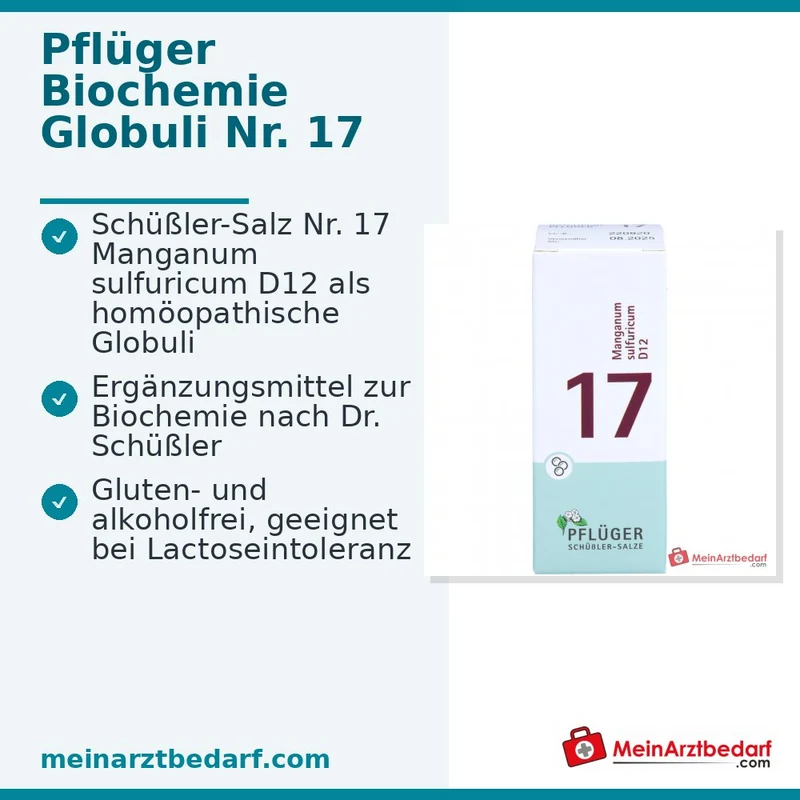 Pflüger Biochemie Globuli Nr. 17 Manganum sulfuricum D12 Streukügelchen, 15 g