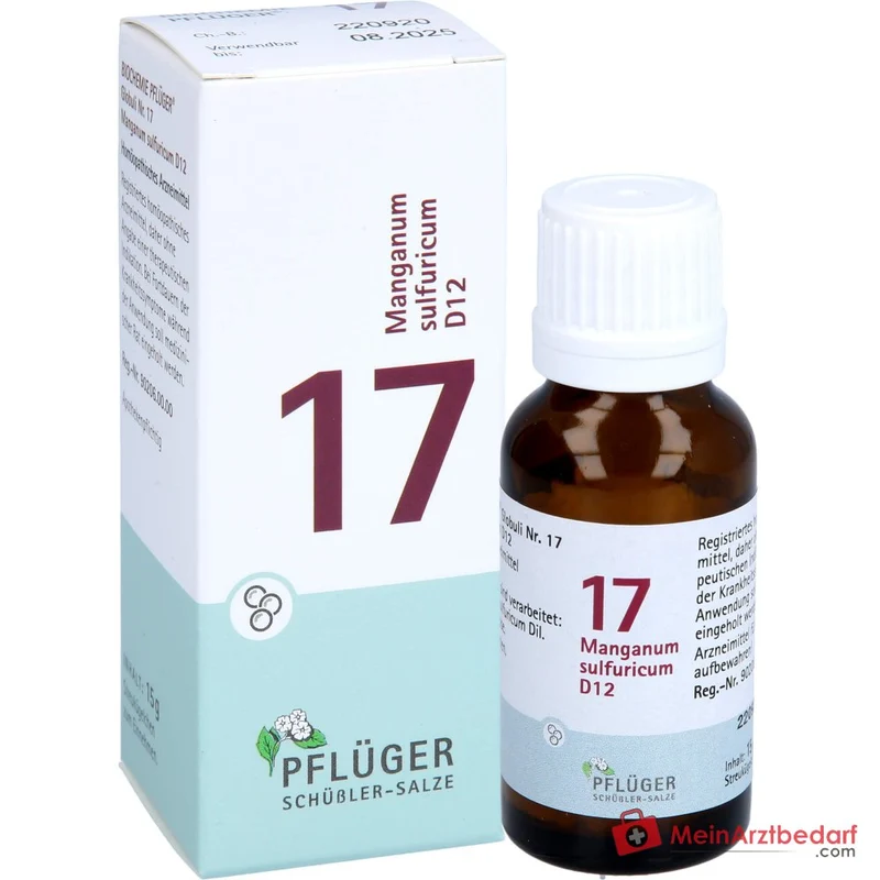 Pflüger Biochemie Globuli Nr. 17 Manganum sulfuricum D12 Streukügelchen, 15 g