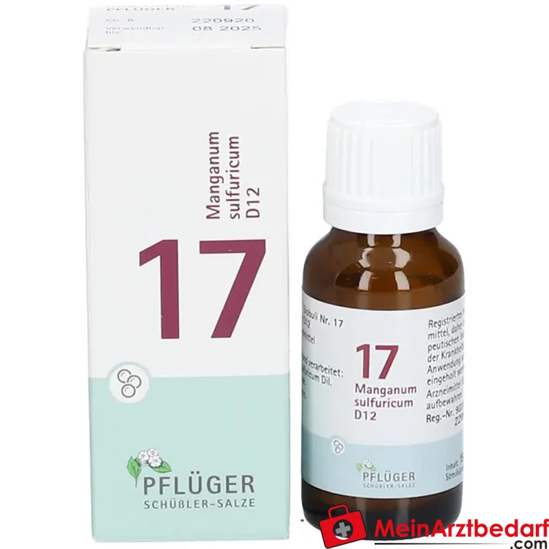 Pflüger Biochemie Globuli Nr. 17 Manganum sulfuricum D12 Streukügelchen, 15 g