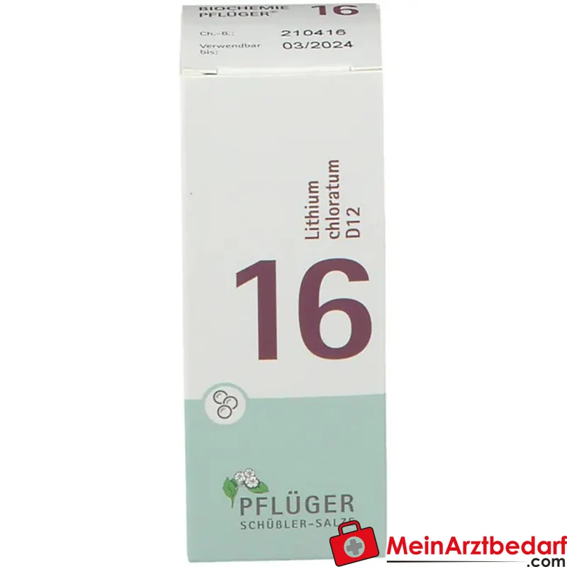 Pflüger Biochemie Globuli Nr. 16 Lithium chloratum D12 Globuli, 15 g
