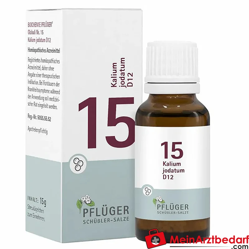 BIOCHEMIE PFLÜGER Nr. 15 Kalium jodatum D12 Globuli (Saccharose)