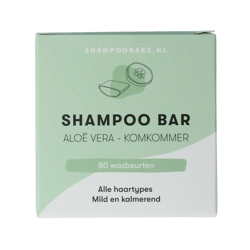 Shampoobars Shampoo bar aloe vera & komkommer 60 gram