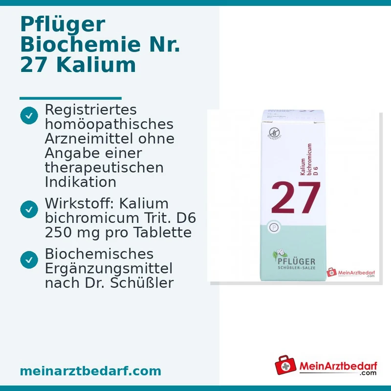 Biochemie Pflüger Nr. 27 Kalium bichromicum D6 Tabletten 100 Stück