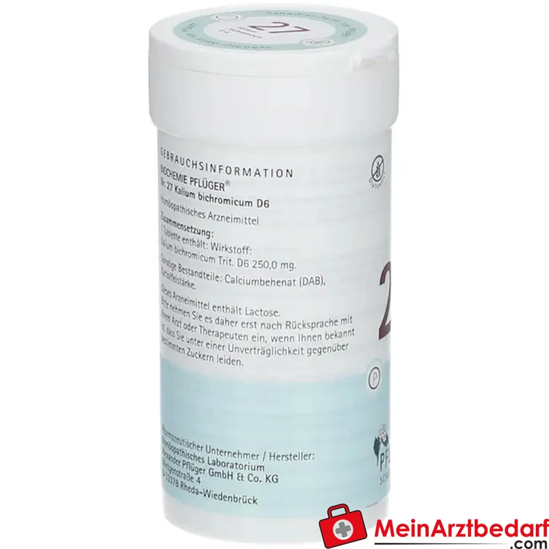 Biochemie Pflüger Nr. 27 Kalium bichromicum D6 Tabletten 100 Stück