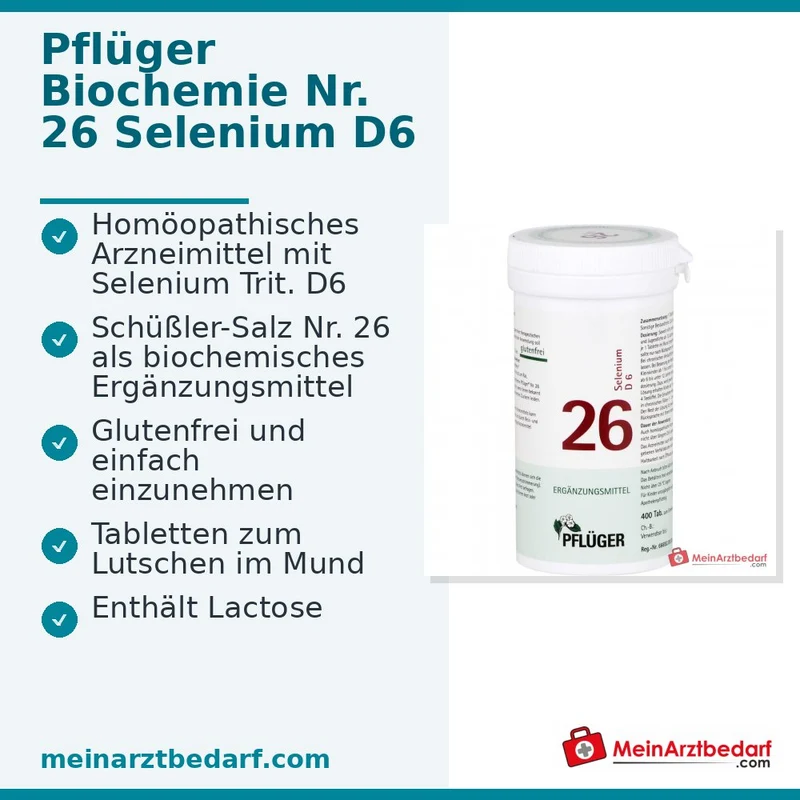 Biochemie Pflüger Nr. 26 Selenium D6 Tabletten 100 Stück