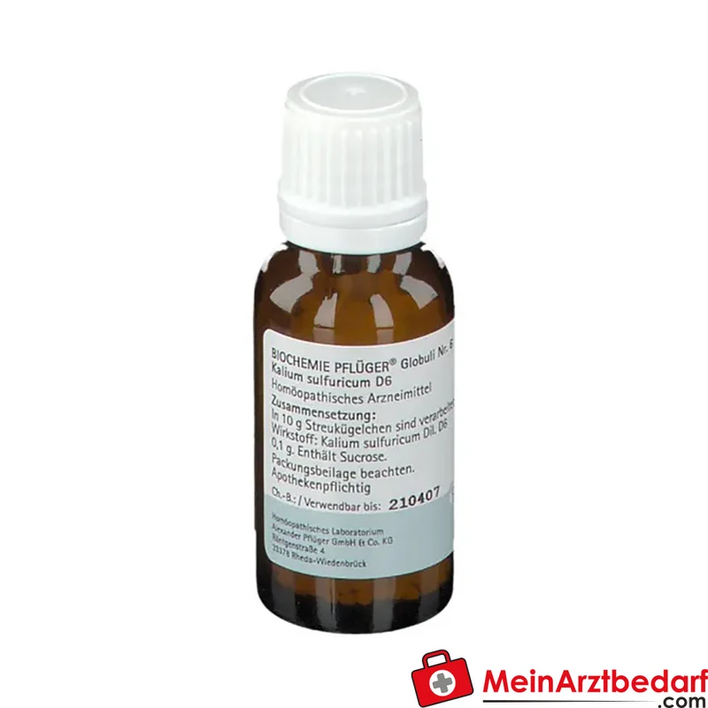 BIOCHEMIE PFLÜGER® Nr. 6 Kalium sulfuricum D6 Globuli