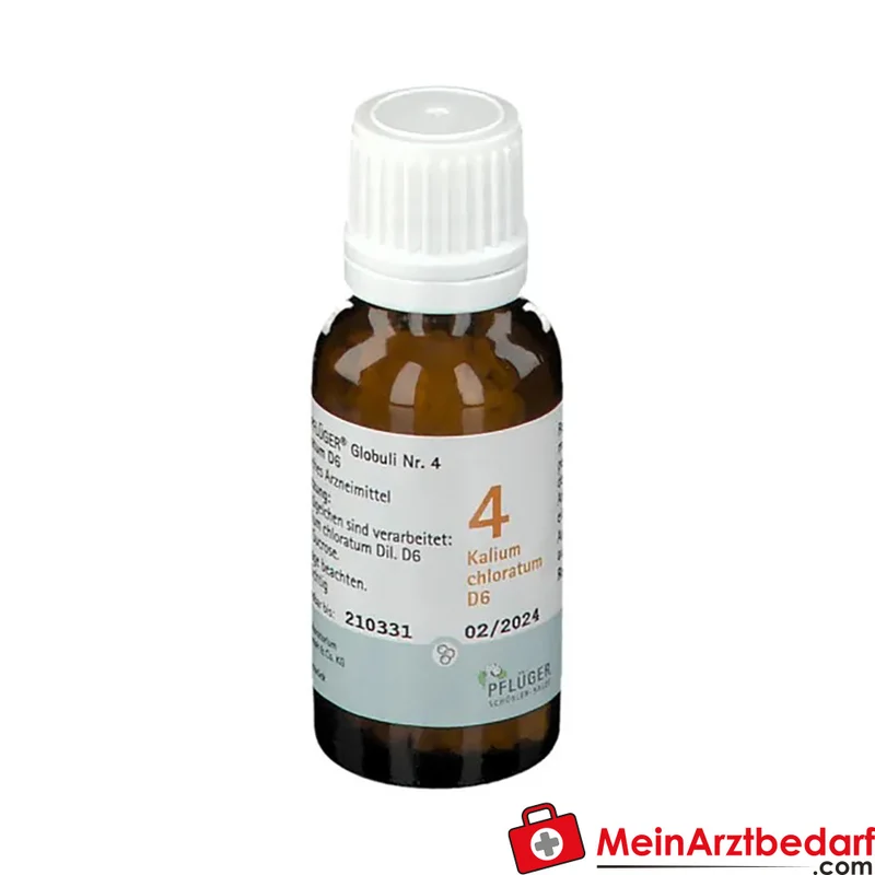 PFLÜGER Nr.4 Kalium chloratum D6 Globuli 4 g