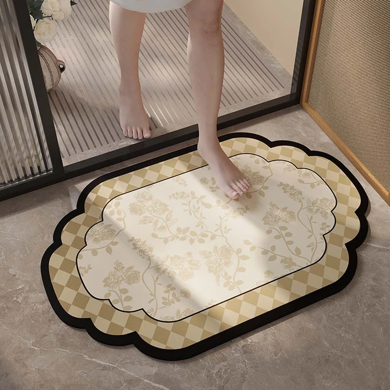 Dekorative florale Badematte