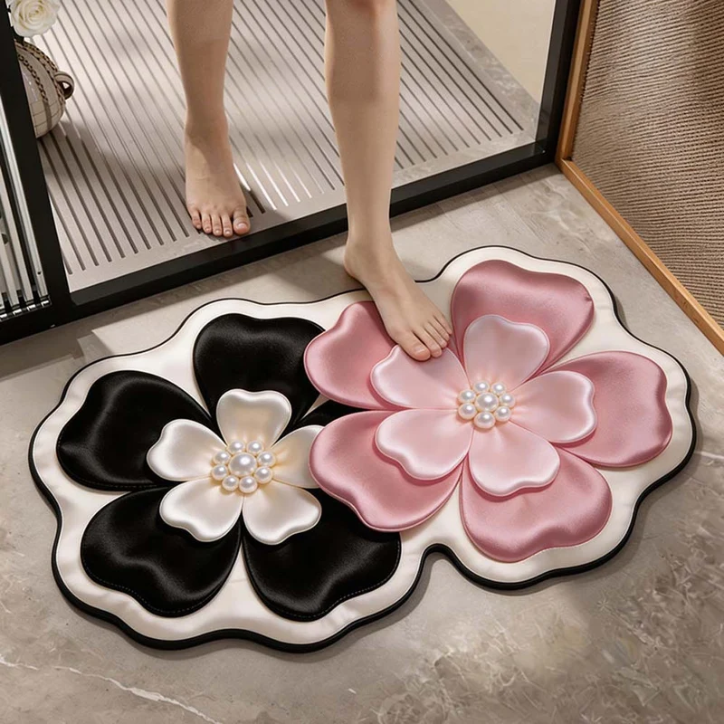 Florales Design Dekorative Badematte