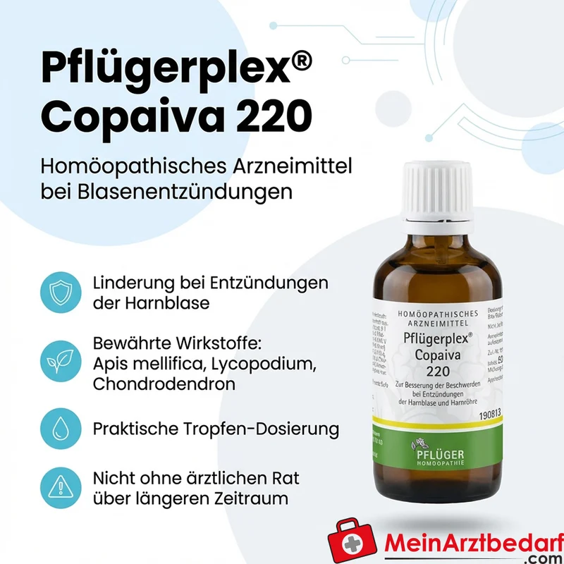 Pflügerplex Copaiva 220 Tropfen homöopathisches Arzneimittel mit Apis mellifica und Lycopodium clavatum
