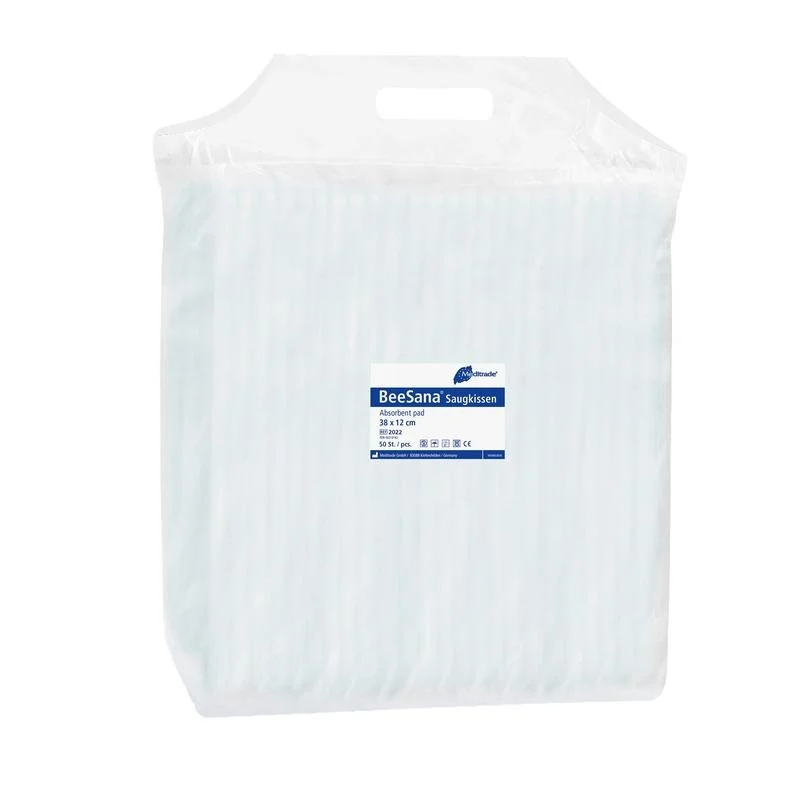 BeeSana® Saugkissen, 12 x 38 cm | Karton (8 Packungen)