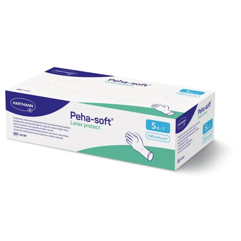 Peha-soft® Latex protect Untersuchungshandschuh, puderfrei