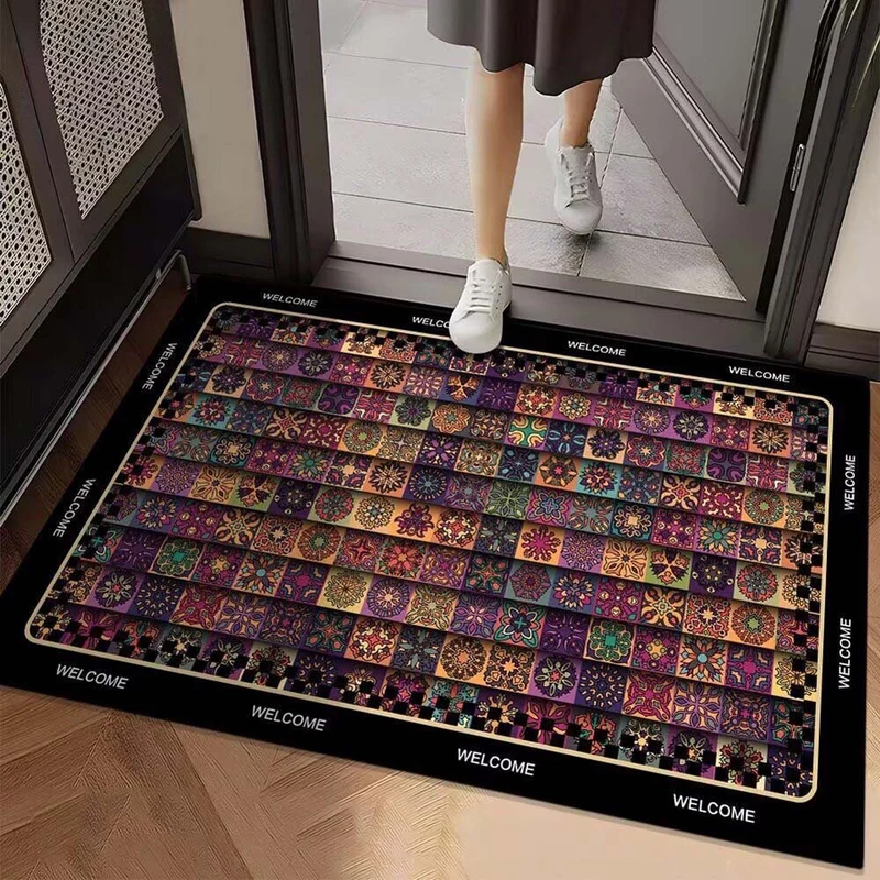 Lebendige geometrische Design-Eingangsmatte