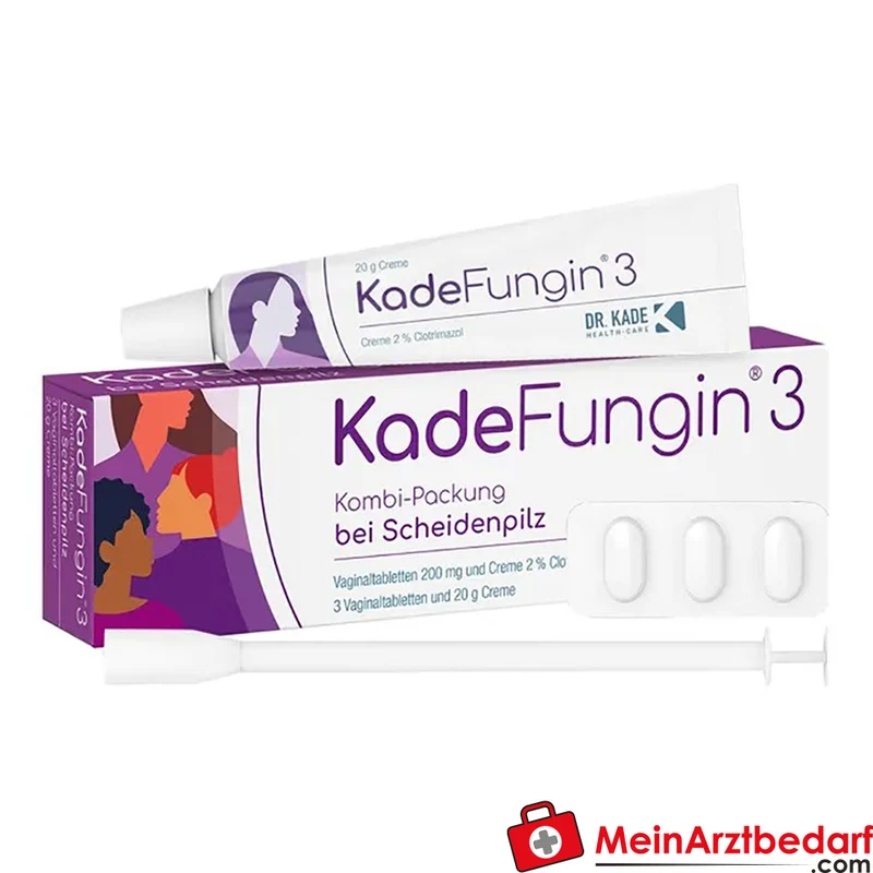 KadeFungin 3 Clotrimazol 200 mg Vaginaltabletten und 20 mg/g Creme Kombipackung