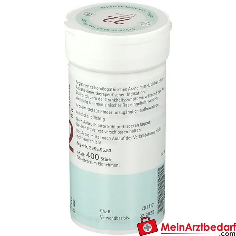 Biochemie Pflüger® Nr. 22 Calcium carbonicum D6 250 mg Tabletten