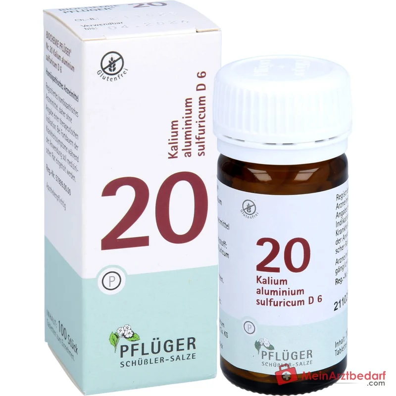 Biochemie Pflüger Nr. 20 Kalium aluminium sulfuricum D6 Tabletten, 100 St.
