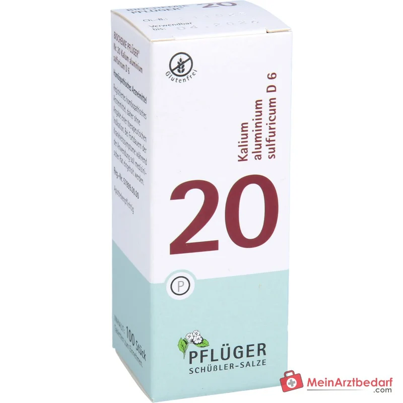 Biochemie Pflüger Nr. 20 Kalium aluminium sulfuricum D6 Tabletten, 100 St.