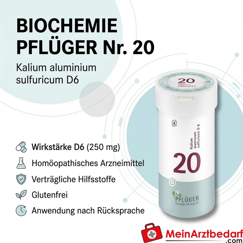 Biochemie Pflüger Nr. 20 Kalium aluminium sulfuricum D6 Tabletten, 100 St.