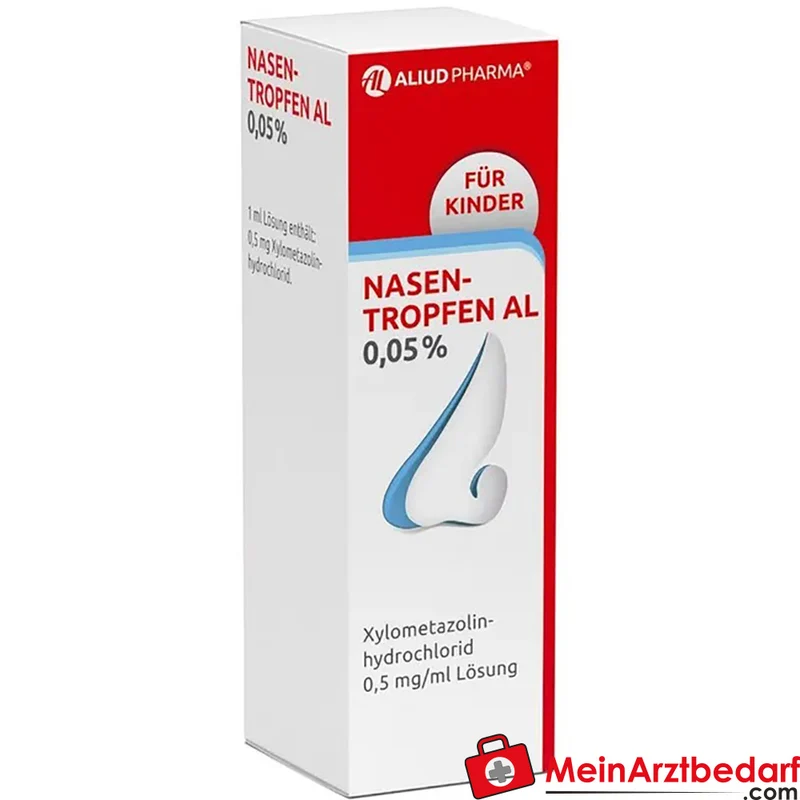 AL Nasentropfen 0,05% Xylometazolinhydrochlorid Tropfen für Kinder 2–6 Jahre