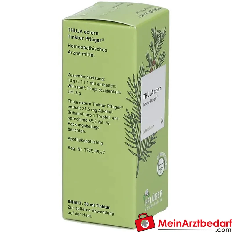Pflüger Thuja extern Tinktur Thuja occidentalis Urtinktur, 20 ml