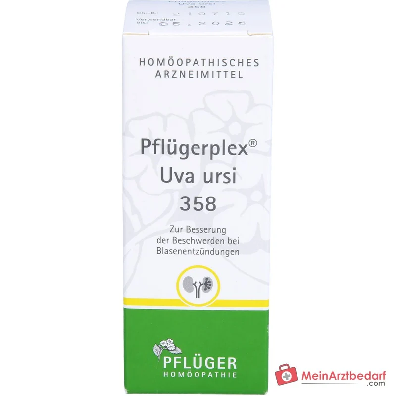 Pflüger Pflügerplex Uva ursi 358 Aconitum napellus / Arctostaphylos uva-ursi / Colocynthis / Hydrargyrum bichloratum / Lytta vesicatoria / Solanum dulcamara / Thuja occidentalis Tabletten, 100 St.