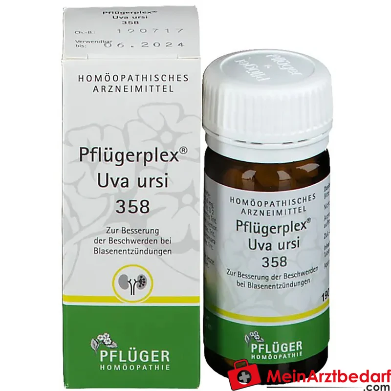 Pflüger Pflügerplex Uva ursi 358 Aconitum napellus / Arctostaphylos uva-ursi / Colocynthis / Hydrargyrum bichloratum / Lytta vesicatoria / Solanum dulcamara / Thuja occidentalis Tabletten, 100 St.