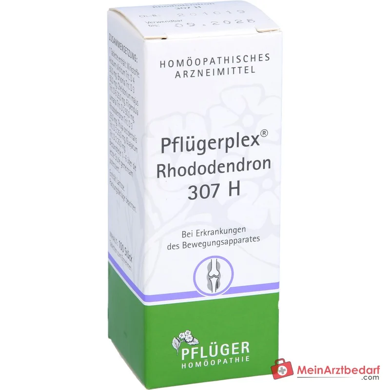 Pflüger Pflügerplex Rhododendron 307 H Acidum silicicum / Bryonia / Chelidonium majus / Filipendula ulmaria / Guajacum / Rhododendron / Thuja occidentalis Tabletten, 100 St.