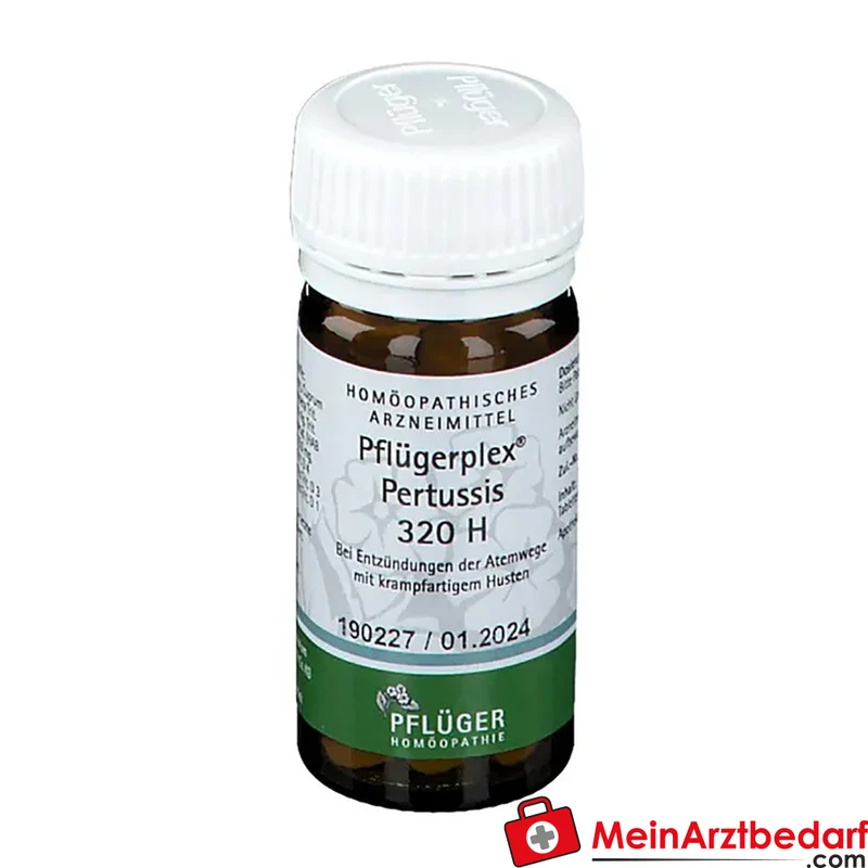 Pflüger Pflügerplex Pertussis 320 H Carbo vegetabilis / Ipecacuanha / Cuprum metallicum / Drosera / Hyoscyamus niger / Narcissus pseudonarcissus / Spongilla lacustris / Dactylopius coccus Tabletten, 100 St.