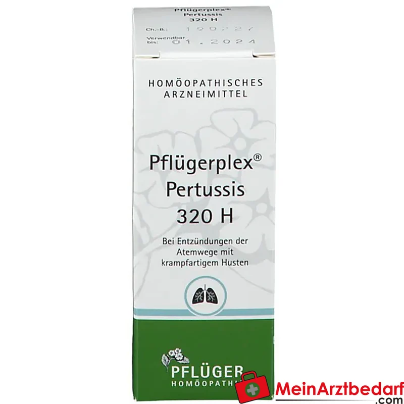 Pflüger Pflügerplex Pertussis 320 H Carbo vegetabilis / Ipecacuanha / Cuprum metallicum / Drosera / Hyoscyamus niger / Narcissus pseudonarcissus / Spongilla lacustris / Dactylopius coccus Tabletten, 100 St.