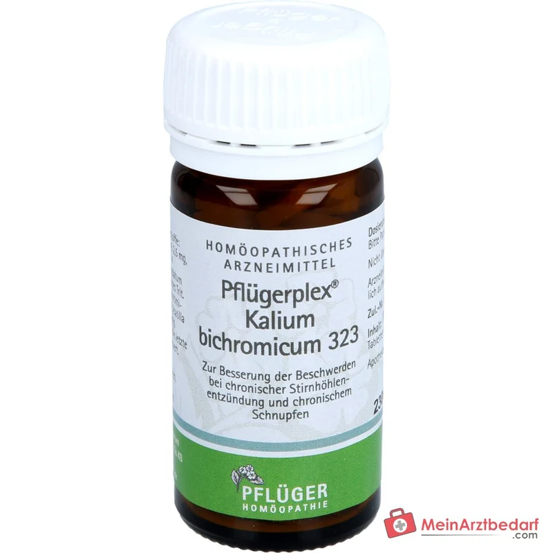 Pflügerplex Kalium bichromicum 323 homöopathisches Arzneimittel bei chronischer Stirnhöhlenentzündung und chronischem Schnupfen