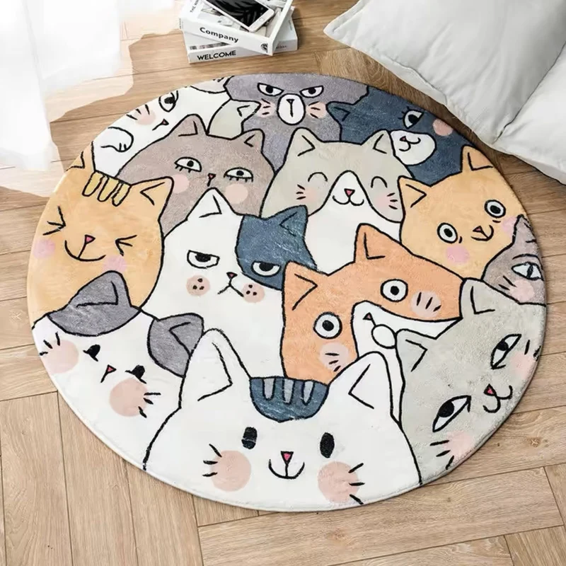 Verspielt katzenmotivierter Teppich