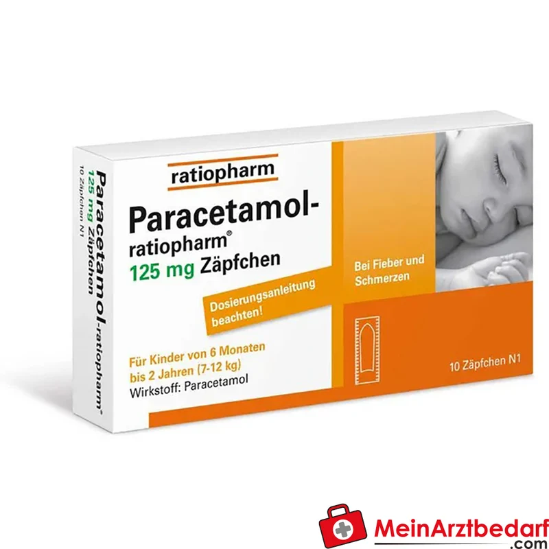 ratiopharm Paracetamol 125 mg Zäpfchen Säuglinge 6–24 Monate
